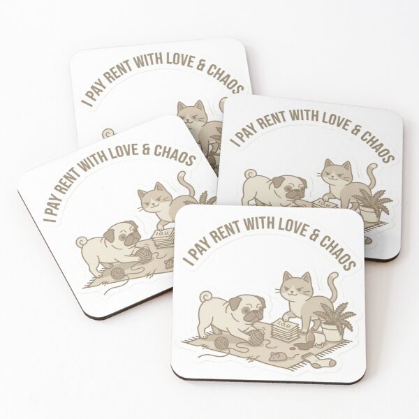 Item preview, Funny Pet Owner Shirt – I Pay Rent With Love And Chaos – Cat Dog Lover Gift designed and sold by Safe Haven Pets.
