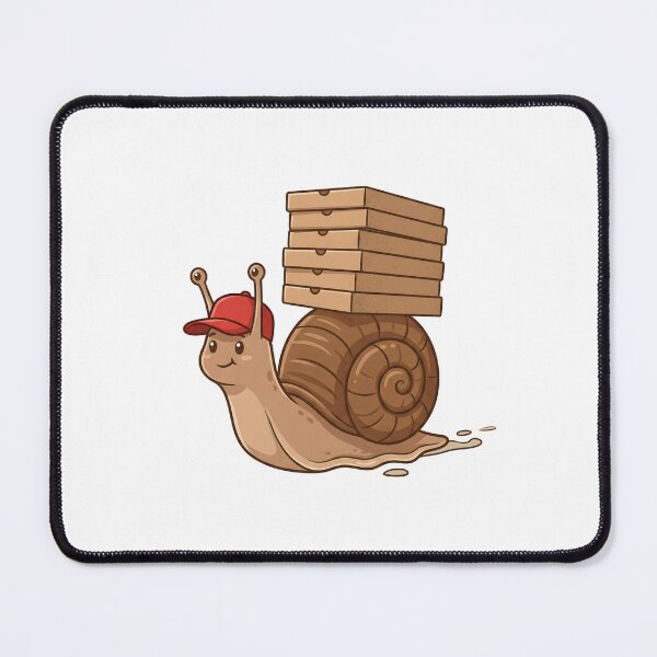 Item preview, Cute Snail Delivery Delivering Pizza Boxes Red Cap Slow Food designed and sold by Kvarny.