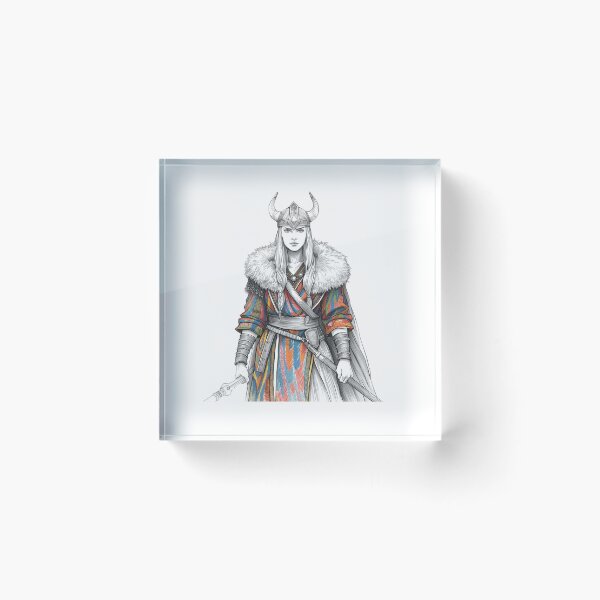 Item preview, Una mujer vikinga con túnicas coloridas designed and sold by Soulstar Designs.