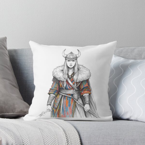 Item preview, Una mujer vikinga con túnicas coloridas designed and sold by Soulstar Designs.