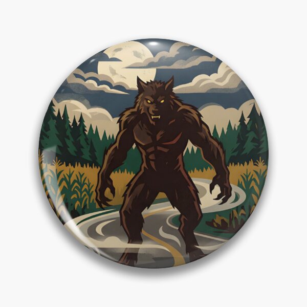 Item preview, Wisconsin – Beast of Bray Road | National Park Badge Design designed and sold by ElNiro.