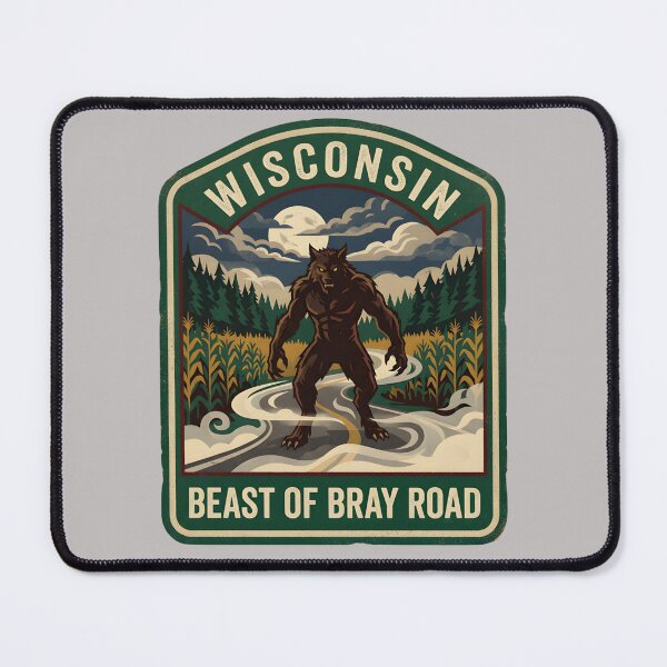 Item preview, Wisconsin – Beast of Bray Road | National Park Badge Design designed and sold by ElNiro.