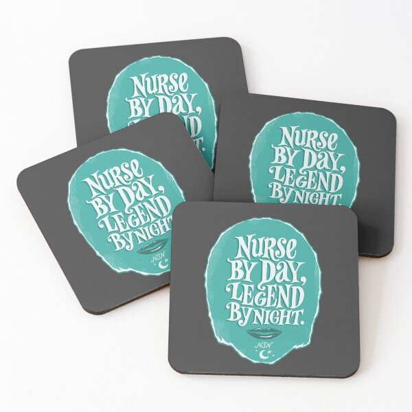 Item preview, Nurse Legend by Night – Bold Typographic Face Design – T-Shirt designed and sold by KiwyStudio.