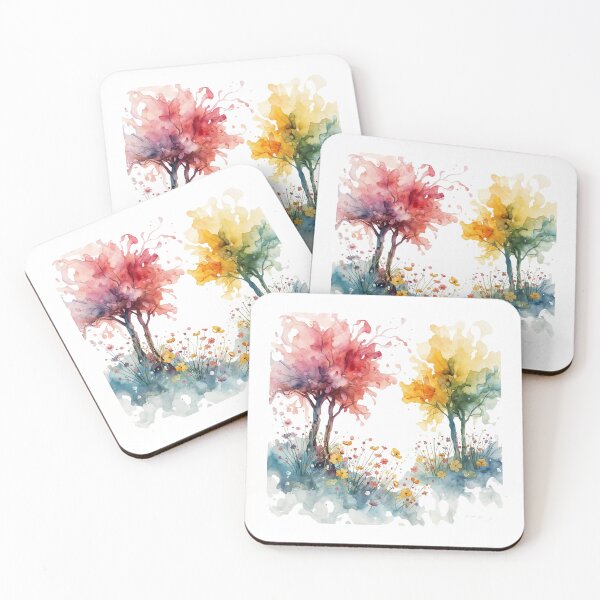 Item preview, A Watercolour Effect Design of Trees and Flowers designed and sold by Soulstar Designs.