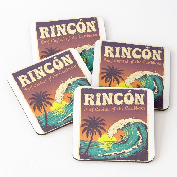 Item preview, Vintage Rincon Puerto Rico Retro 70s Surf Poster Design designed and sold by FitEnvy.