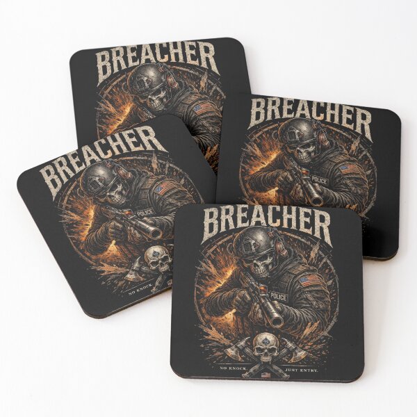 Item preview, SWAT Breacher Skull - No Knock Just Entry Tactical Art designed and sold by EXILE Art Co.
