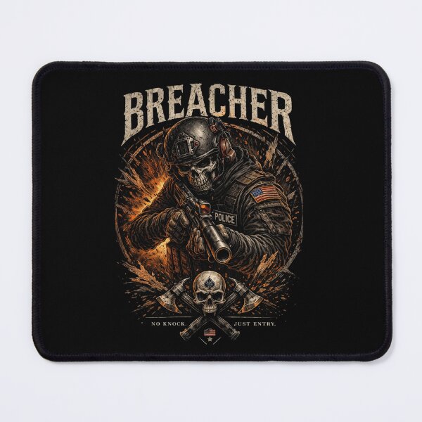 Item preview, SWAT Breacher Skull - No Knock Just Entry Tactical Art designed and sold by EXILE Art Co.