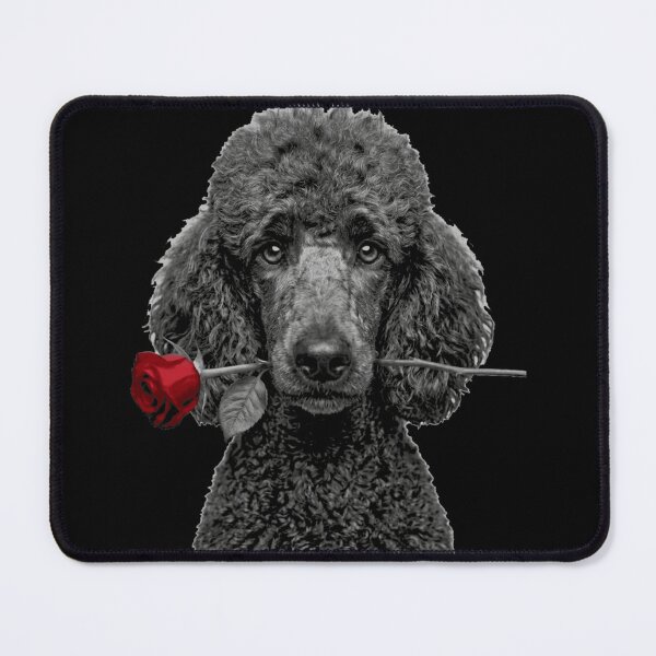 Item preview, Poodle with Red Rose designed and sold by FiscalFashions.