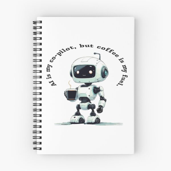 Item preview, Cute AI Robot Coffee Break - AI is my co-pilot, but coffee is my fuel designed and sold by TS68.