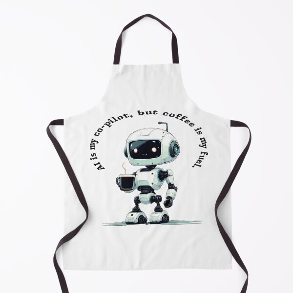 Item preview, Cute AI Robot Coffee Break - AI is my co-pilot, but coffee is my fuel designed and sold by TS68.