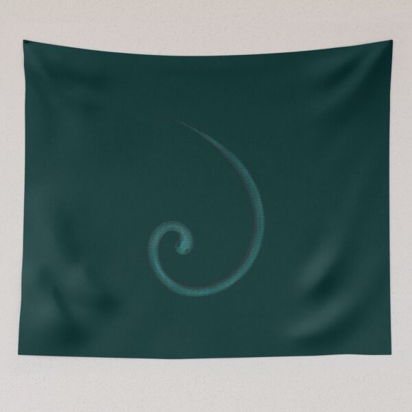 Item preview, Snake in the form of a golden spiral of dark turquoise color designed and sold by Cherevan.