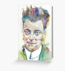 WOLFGANG PAULI - watercolor portrait.1 Greeting Card