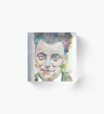 WOLFGANG PAULI - watercolor portrait.1 Acrylic Block