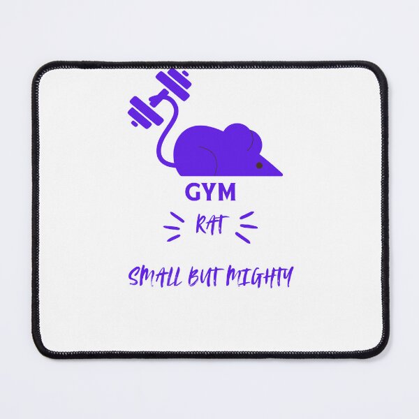 Item preview, Funny Gym Rat - Small But Mighty Workout Pun designed and sold by Shinebright89.
