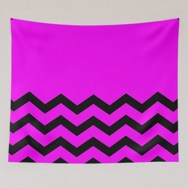 Item preview, CHEVRON BRIGHT HOT PINK AND BLACK DESIGN FOR DORM ROOMS AND BACK TO SCHOOL designed and sold by ozcushionstoo.