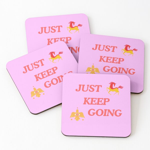 Item preview, Motivational Quote Just Keep Going - Majestic Horse and Phoenix Art designed and sold by GunnuDesigns.
