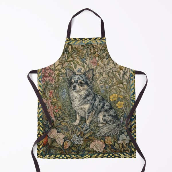 Item preview, Sweet Merle Chihuahua in an Old English Garden designed and sold by AntiqueImages.