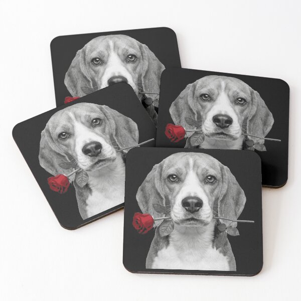 Item preview, Beagle with Red Rose designed and sold by FiscalFashions.