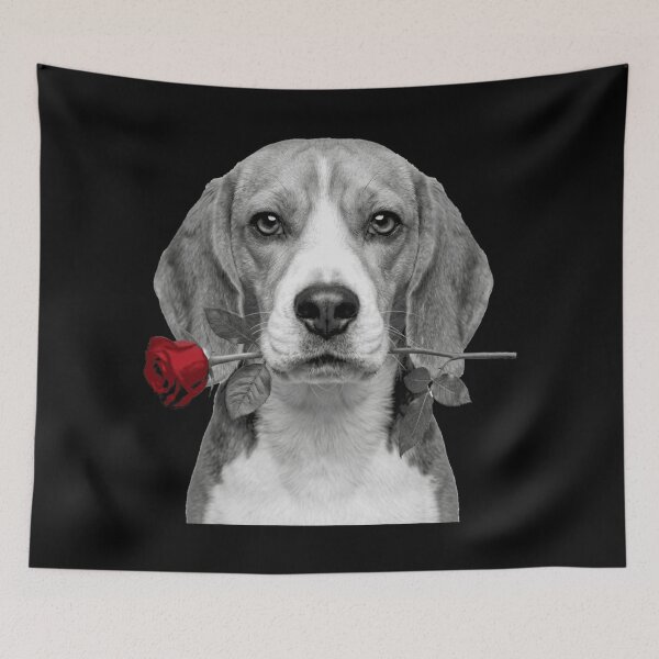 Item preview, Beagle with Red Rose designed and sold by FiscalFashions.