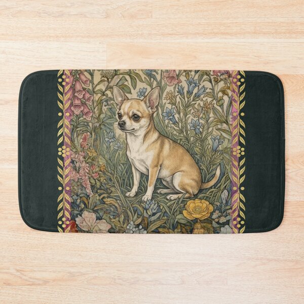 Item preview, Perky Fawn Chihuahua in Vintage English Garden designed and sold by AntiqueImages.