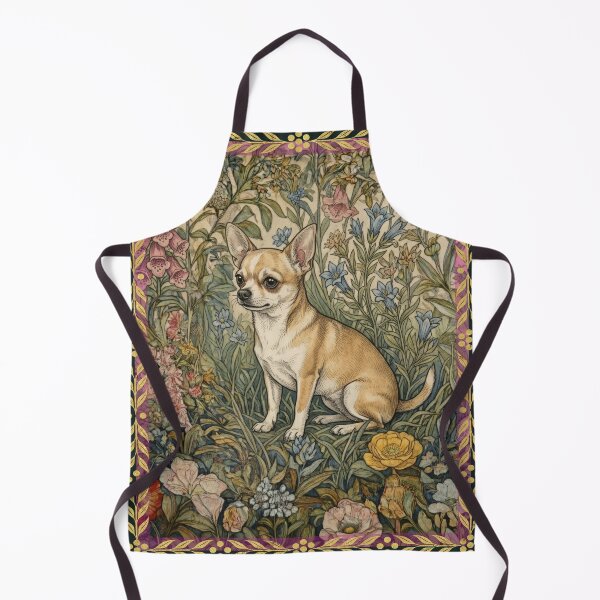 Item preview, Perky Fawn Chihuahua in Vintage English Garden designed and sold by AntiqueImages.