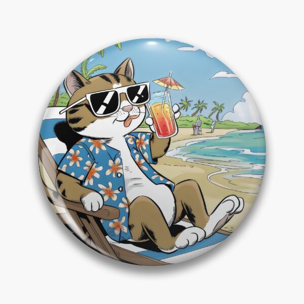 Item preview, A cat in the tropics. designed and sold by MyHappyArtShop.