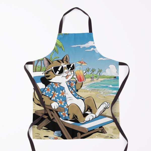 Item preview, A cat in the tropics. designed and sold by MyHappyArtShop.