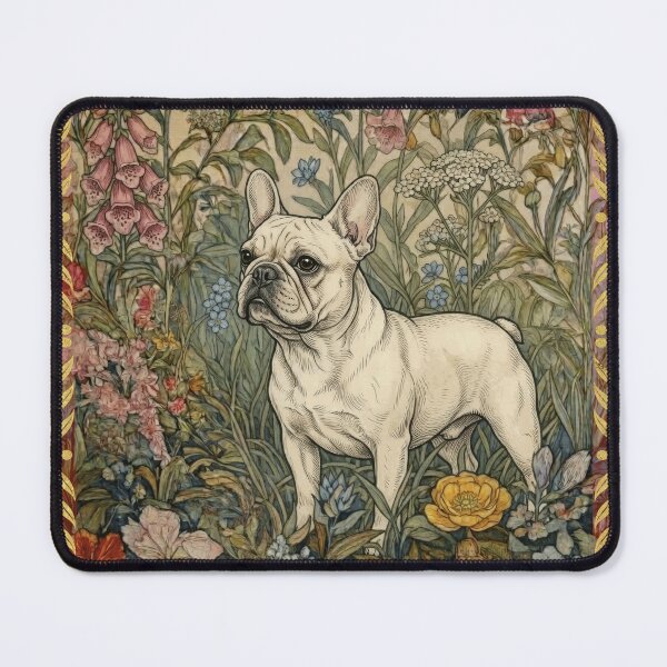 Item preview, Sweet Cream French Bulldog in an English Garden designed and sold by AntiqueImages.