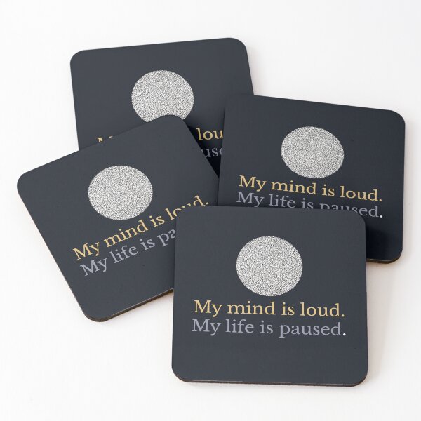 Item preview, Minimal Overthinking Signal Design – “My Mind is Loud My Life is Paused” Burnout Aesthetic Quote designed and sold by ArtivaNest.