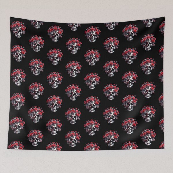 Item preview, Black and Red Roses in Skull designed and sold by Tragedyshop.