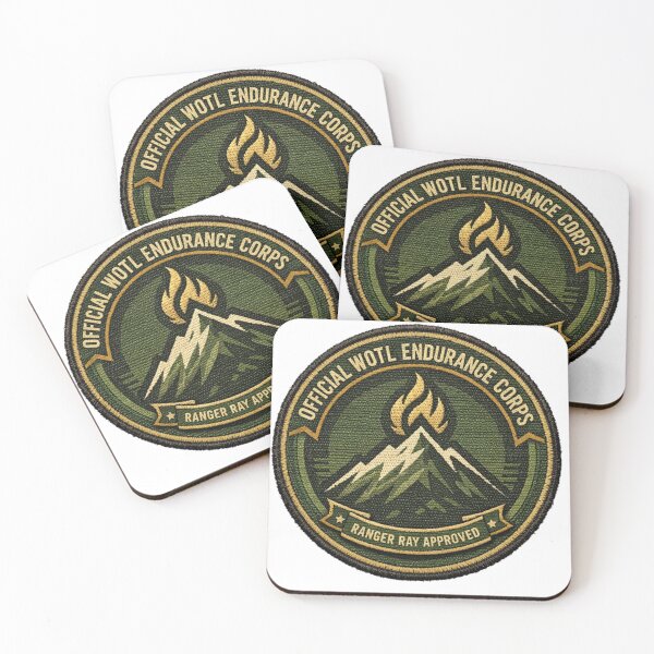 Item preview, WOTL Endurance Corps – Mountain Peak Merit Badge (Ranger Ray Approved) designed and sold by Black Infinite Worlds.