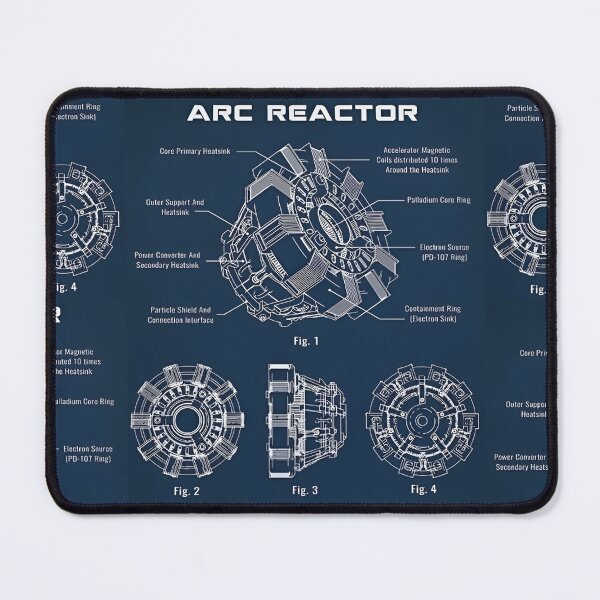 Item preview, Futuristic Arc Reactor Blueprint Design | Sci-Fi Energy Core Diagram | Tech Schematic Art Print designed and sold by Dyan4.