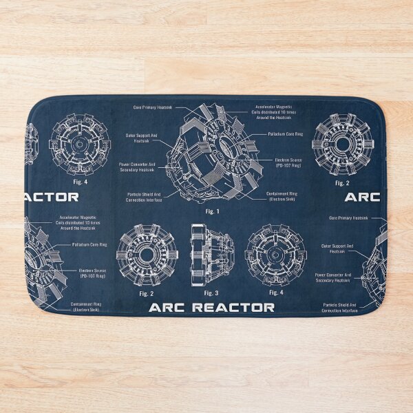 Item preview, Futuristic Arc Reactor Blueprint Design | Sci-Fi Energy Core Diagram | Tech Schematic Art Print designed and sold by Dyan4.