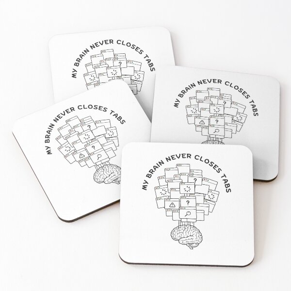 Item preview, My Brain Never Closes Tabs | Overthinking Gift designed and sold by Yuli Club.