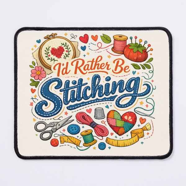 Item preview, I’d Rather Be Stitching – Colorful Sewing Lover Design designed and sold by blankTeeShirt.