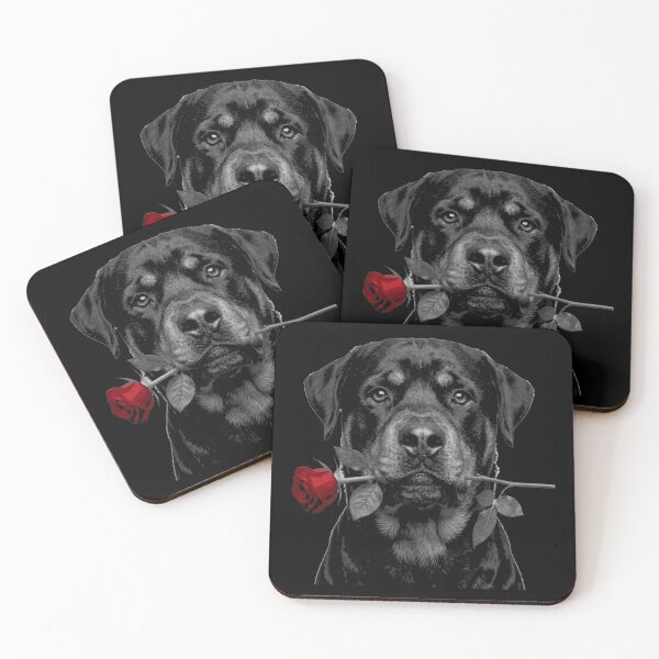 Item preview, Rottweiler with Red Rose designed and sold by FiscalFashions.