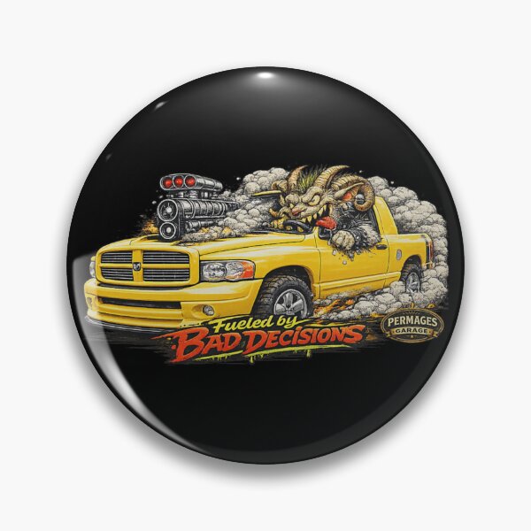 Item preview, Funny Monster Driving Yellow Pick Up Truck Fueled By Bad Decisions Humor designed and sold by NgumohaLanke.