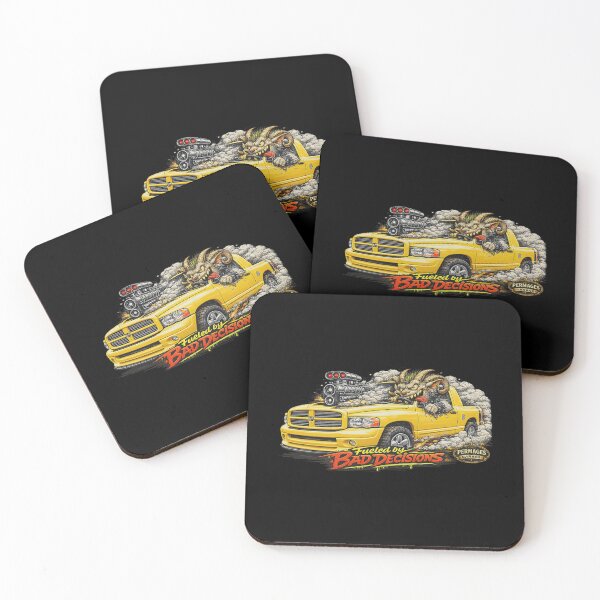 Item preview, Funny Monster Driving Yellow Pick Up Truck Fueled By Bad Decisions Humor designed and sold by NgumohaLanke.