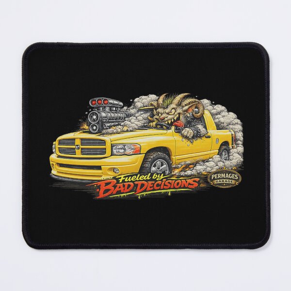 Item preview, Funny Monster Driving Yellow Pick Up Truck Fueled By Bad Decisions Humor designed and sold by NgumohaLanke.