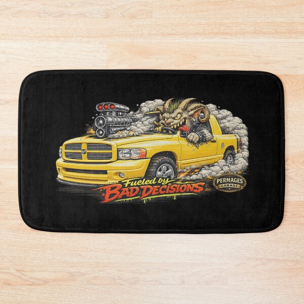 Item preview, Funny Monster Driving Yellow Pick Up Truck Fueled By Bad Decisions Humor designed and sold by NgumohaLanke.