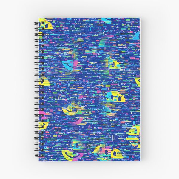 Item preview, Glitchcore positivity upbeat colorful 2026 seamless pattern designed and sold by The Nichecore Trend Store.