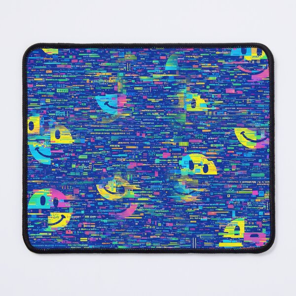 Item preview, Glitchcore positivity upbeat colorful 2026 seamless pattern designed and sold by The Nichecore Trend Store.