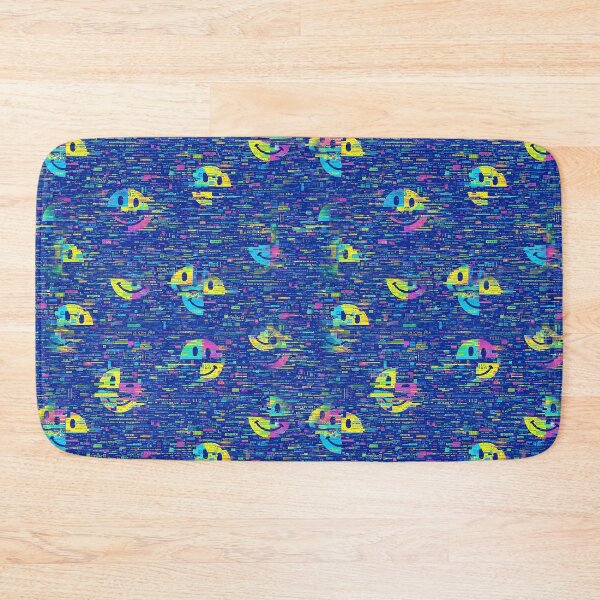 Item preview, Glitchcore positivity upbeat colorful 2026 seamless pattern designed and sold by The Nichecore Trend Store.