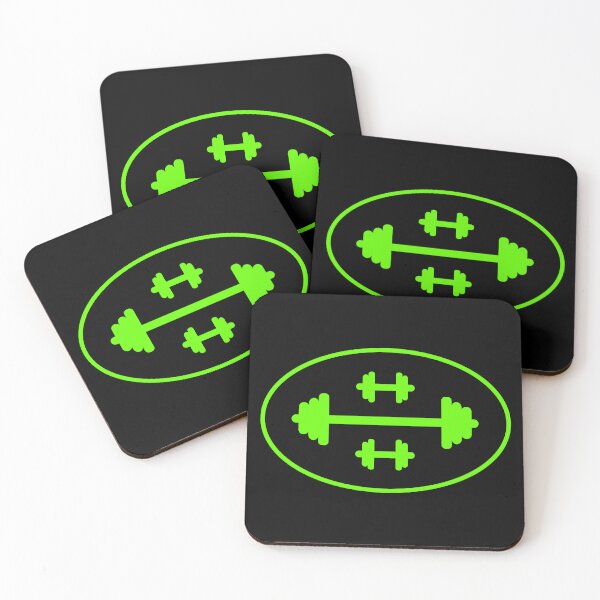 Item preview, Green Barbell and Dumbell designed and sold by TheScraggyBeard.
