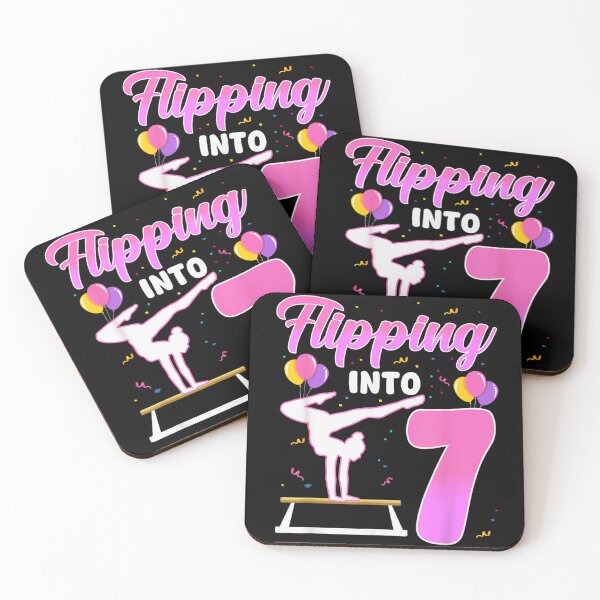 Item preview, Gymnastics Flipping Into 7 Awesome Seven Year Old Girls Birthday Party Design designed and sold by NgumohaLanke.