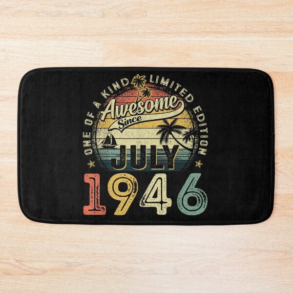 Item preview, Awesome Since July 1946 Limited Edition Retro 80th Birthday Vintage Sunset Style designed and sold by NgumohaLanke.