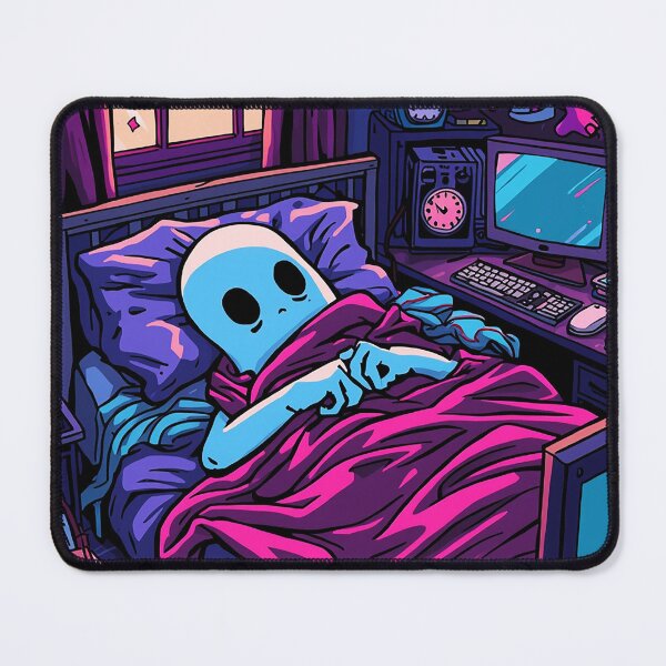 Item preview, Sleepy Ghost Gamer – Cozy Night Aesthetic Vibes designed and sold by BlackBoneArt.