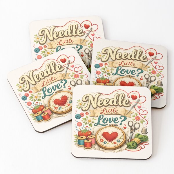 Item preview, Needle Little Love – Sewing & Embroidery Heart Design designed and sold by blankTeeShirt.