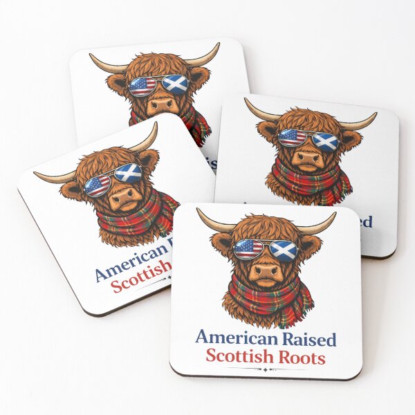 Item preview, Highland Cow Scottish American Tartan Heritage Pride Sticker designed and sold by ArcanePrintsxo.