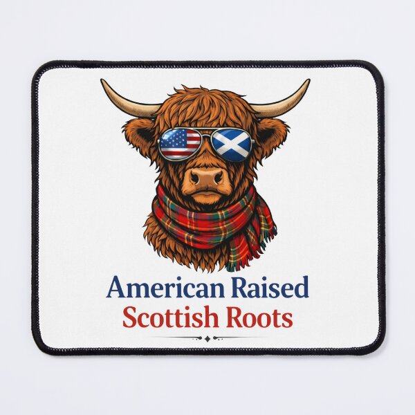 Item preview, Highland Cow Scottish American Tartan Heritage Pride Sticker designed and sold by ArcanePrintsxo.